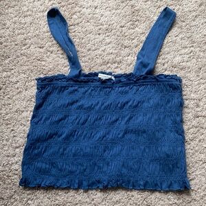 Blue American Eagle scrunchy tank top!